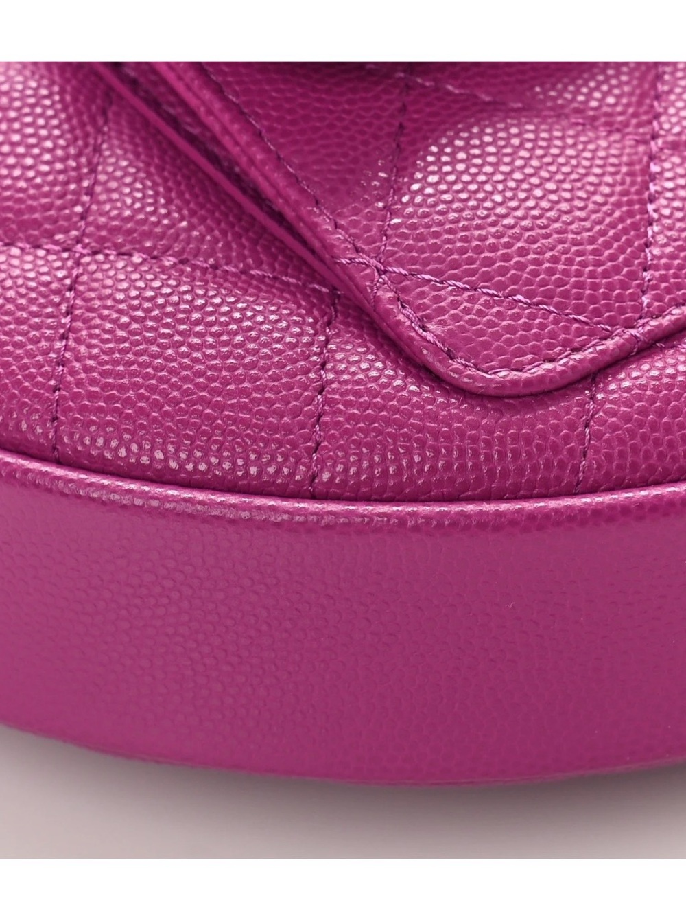 Caviar Quilted Polly Pocket Pouch Hobo Pink - Picture 5 of 7